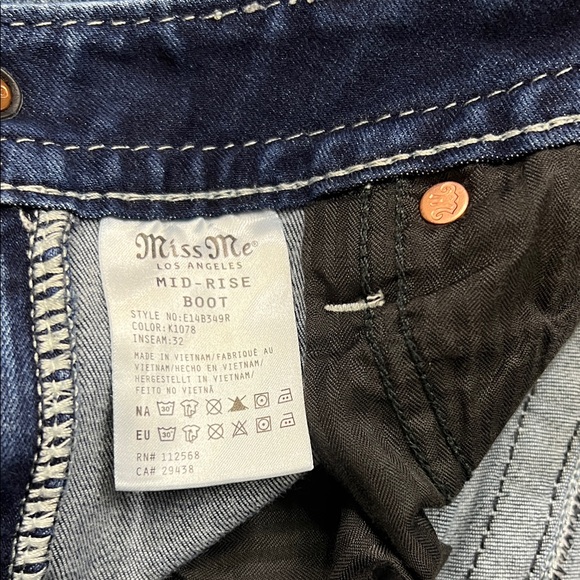 Miss Me Dark Blue Boot Cut Jeans - Picture 11 of 14